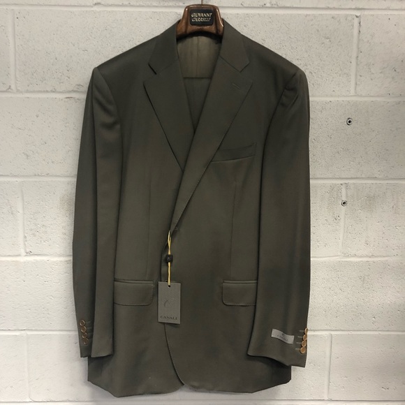 ***SOLD*** on another app Canali suit olive 56L - Picture 2 of 7